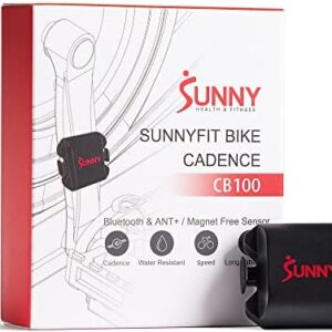 Sunny Health & Fitness Exercise Cycling 2-in-1 Cadence/RPM + Speed Sensor for Indoor or Outdoor Bikes - CB100